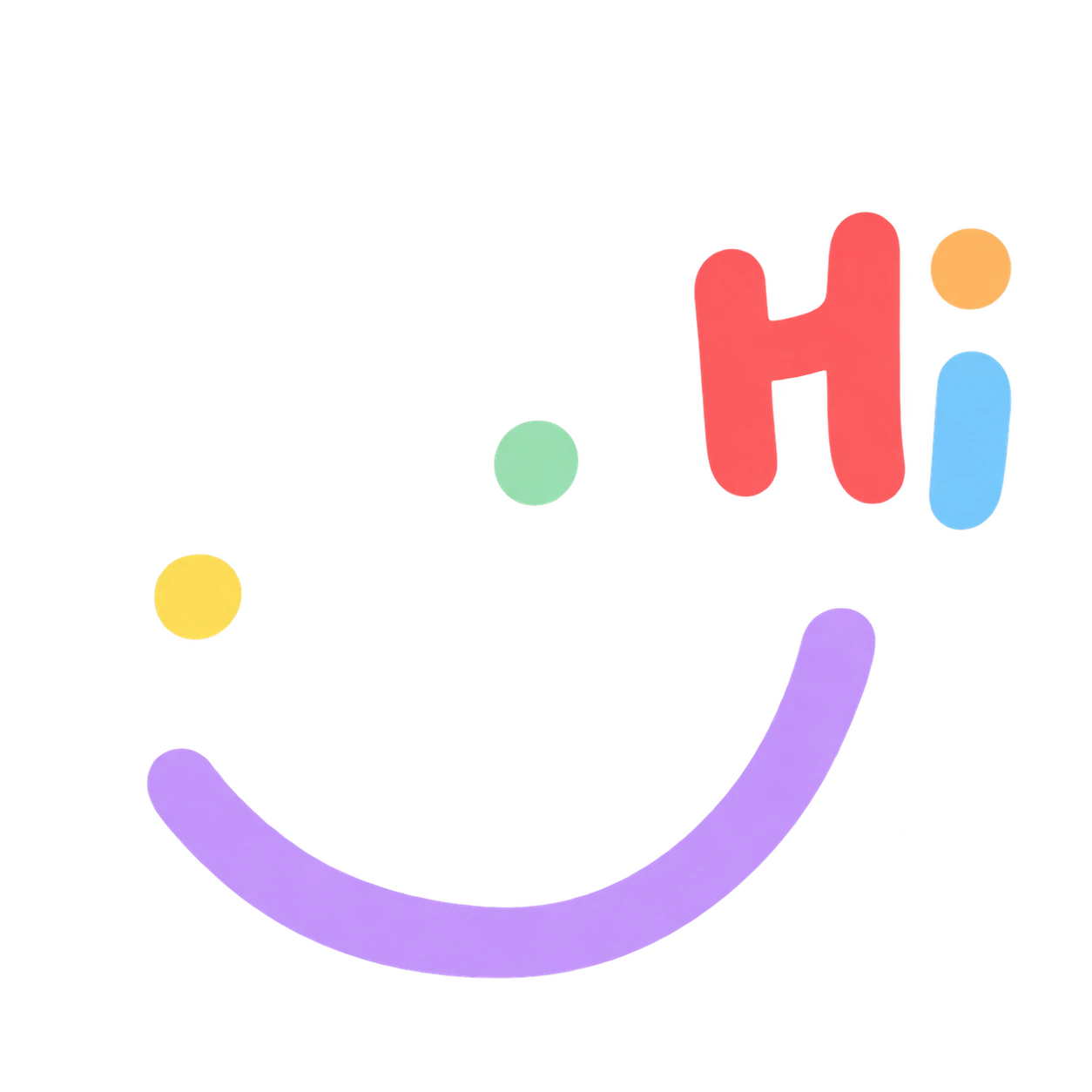 “hi!” sticker