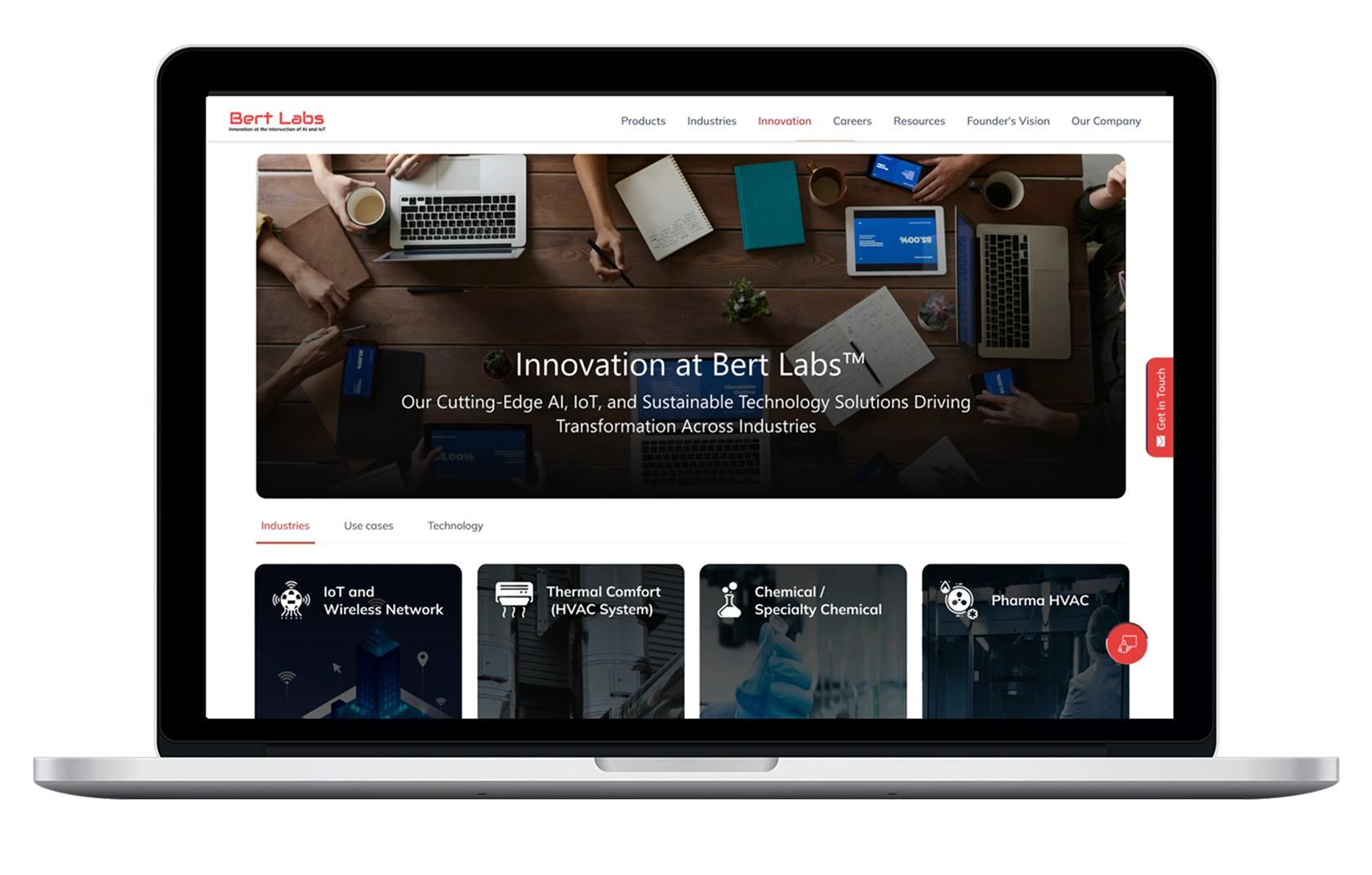 Bert Labs Website Live Preview